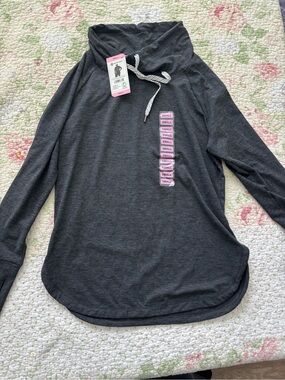 NWT Charcoal Gray Long-Sleeve Cowl Neck Pullover